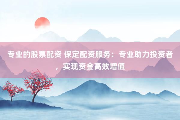 专业的股票配资 保定配资服务：专业助力投资者，实现资金高效增值