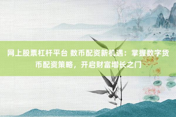 网上股票杠杆平台 数币配资新机遇:掌握数字货币配资策略,开启财富增长之门
