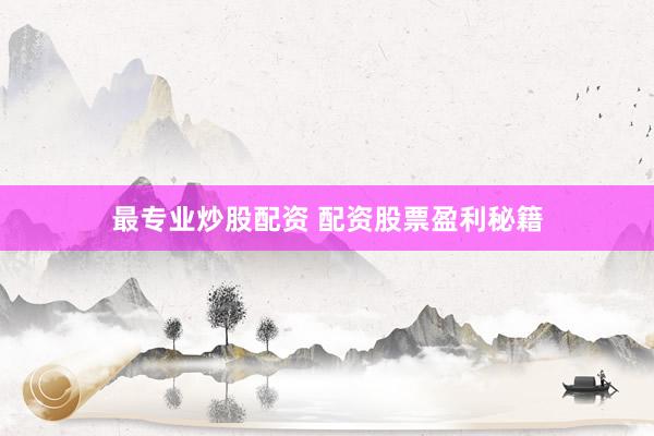 最专业炒股配资 配资股票盈利秘籍